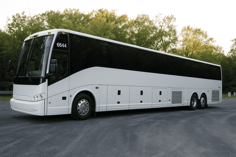 exterior of Charter Bus Rental Rocklin coach bus