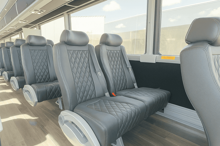 interior of Charter Bus Rental Rocklin charter bus